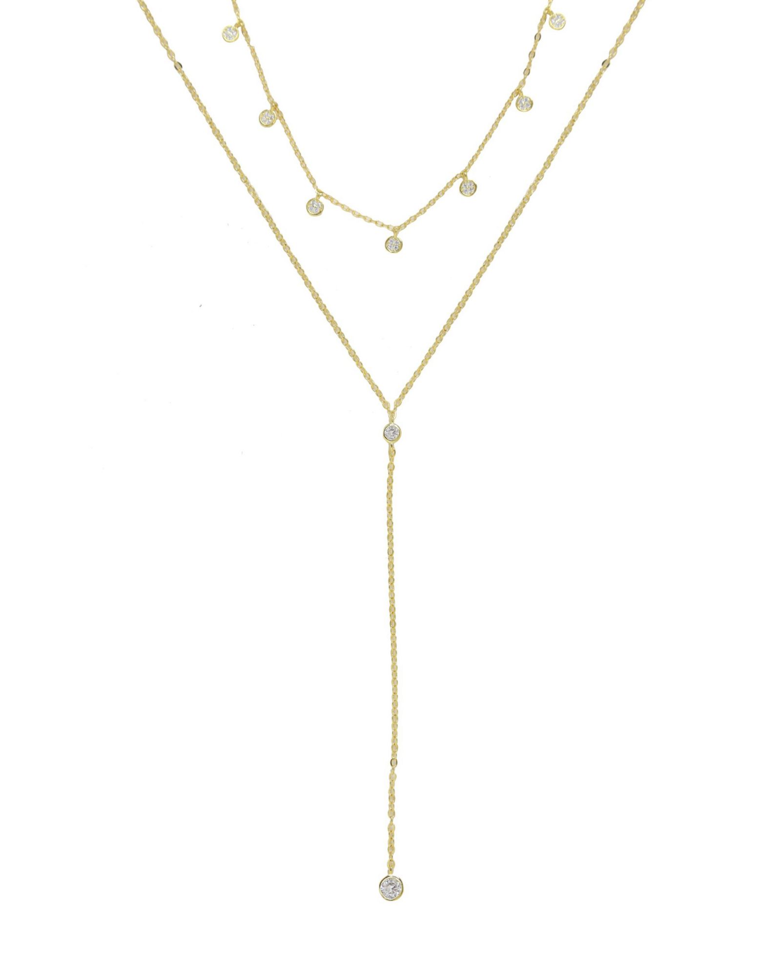 Набор цепочек ETTIKA Simplistic Crystal Layered Lariat