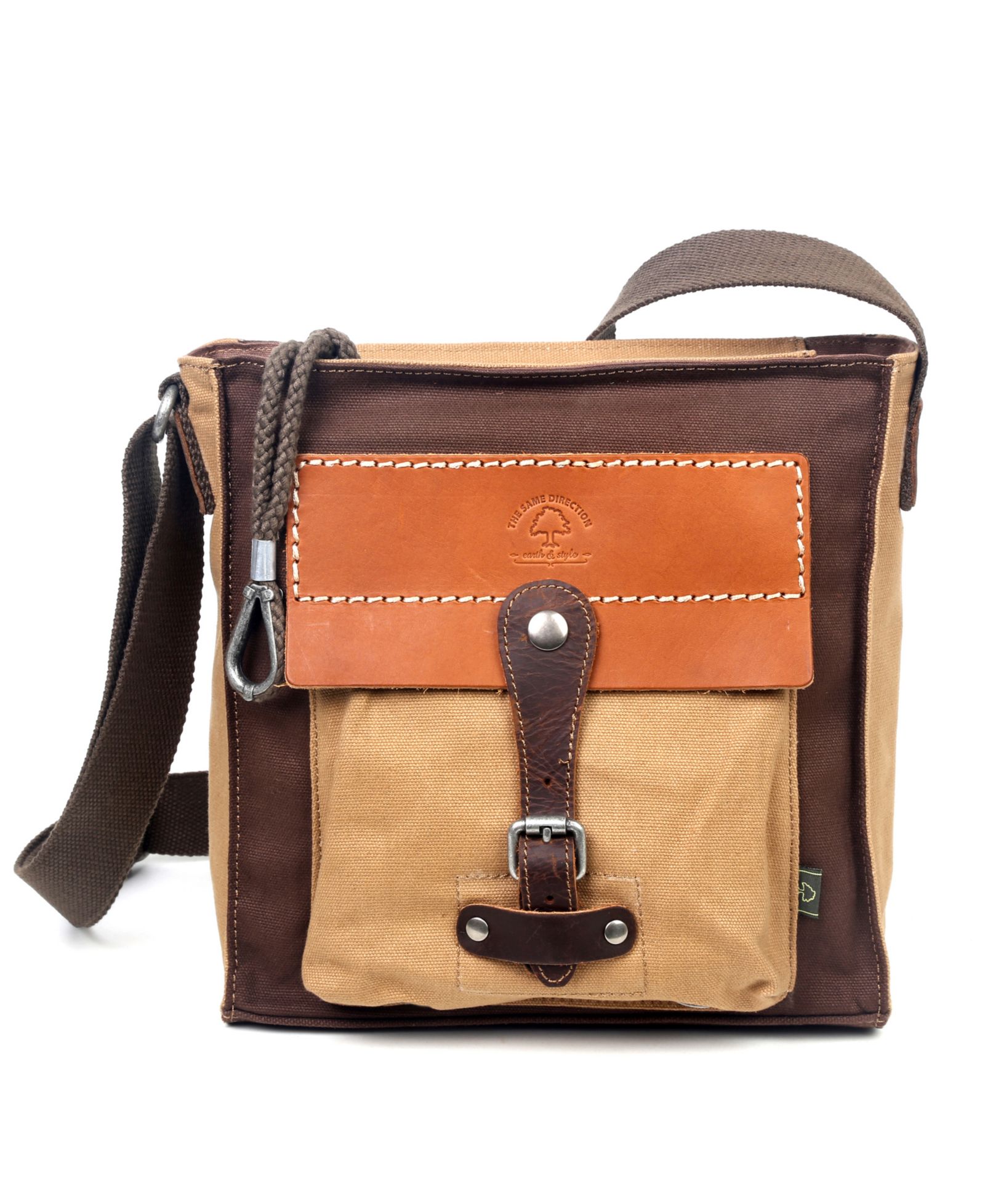 TSD BRAND Hidden Woods Canvas Crossbody Bag