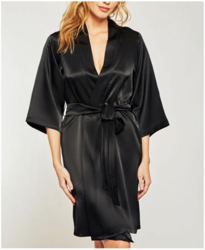 iCollection Женский шелковый халат Marina Lux с рукавом 3/4 из сатина