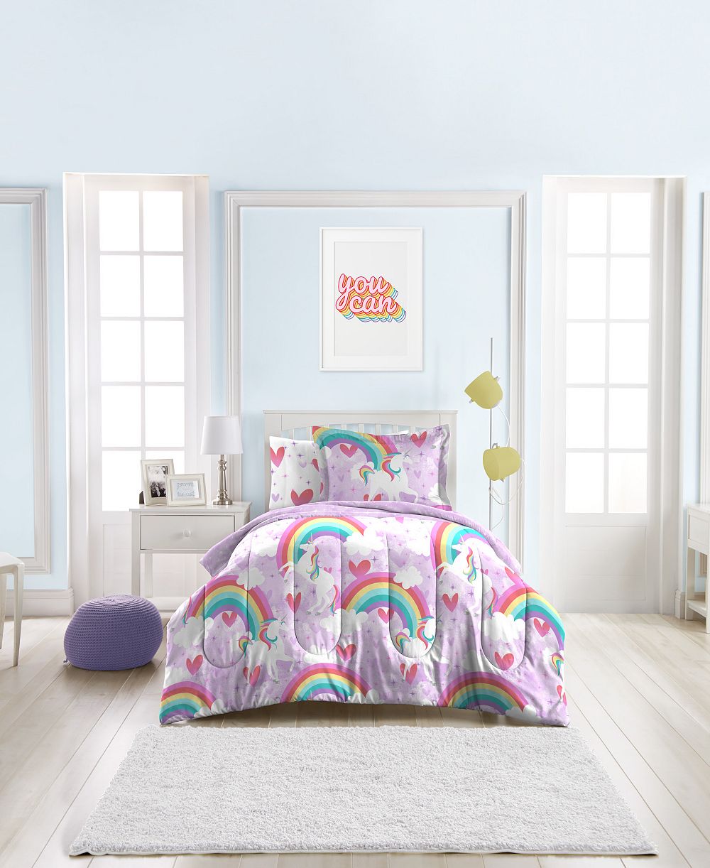 Комплект постельного белья Dream Factory Unicorn Rainbow 7-Pc., Full