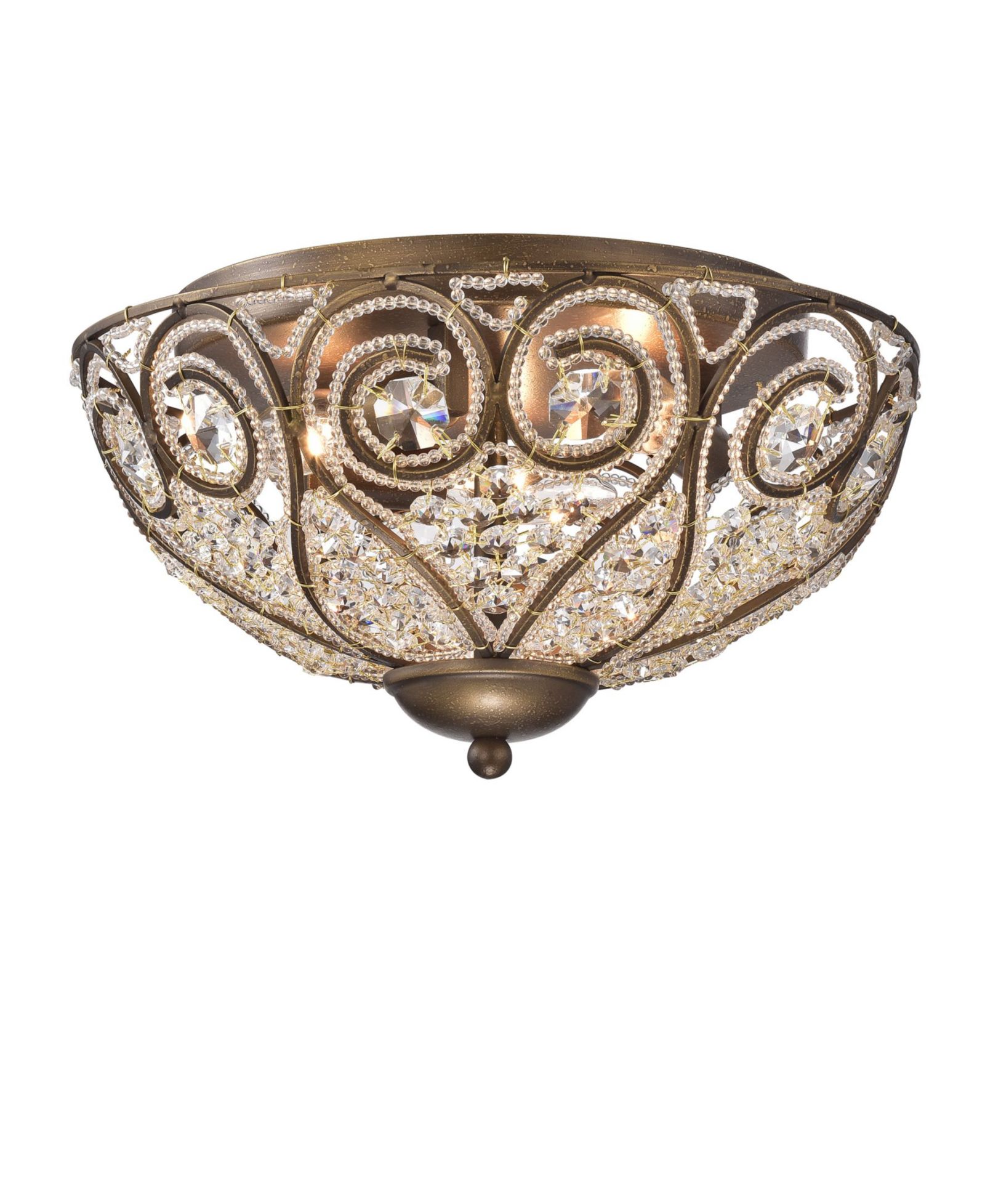 Люстра Home Accessories Claire 10" 3-Light Indoor Flush Mount Chandelier with Light Kit