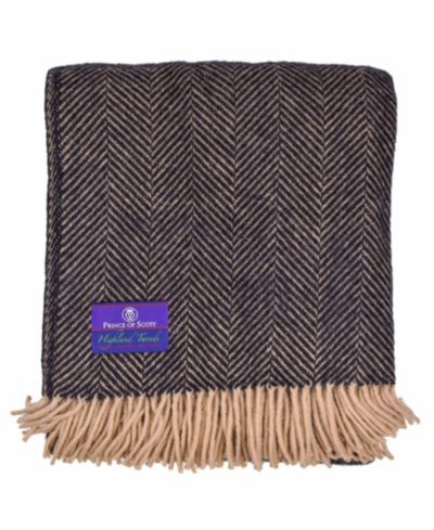 Плед Prince of Scots Highland Tweed Herringbone Pure Wool Oversized 59" x 72"