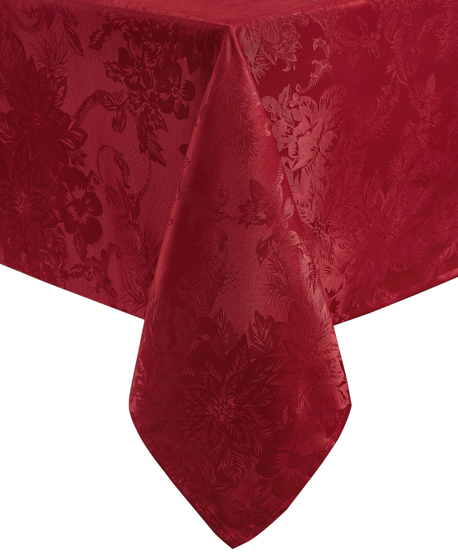 Праздничная скатерть Elrene Poinsettia Elegance Jacquard 60" x 120"