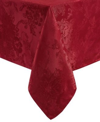Elrene праздничная скатерть жаккард Poinsettia Elegance, 60" x 144"