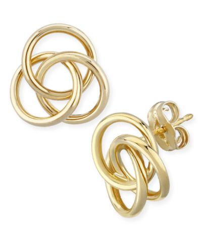 Серьги-гвоздики Love Knot в 14k Gold