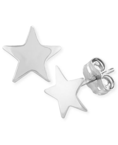 Серьги-гвоздики Flat Star из золота 14k