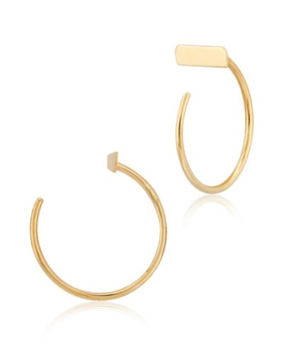 Набор серег-колец Bar Hoop в 14k Gold