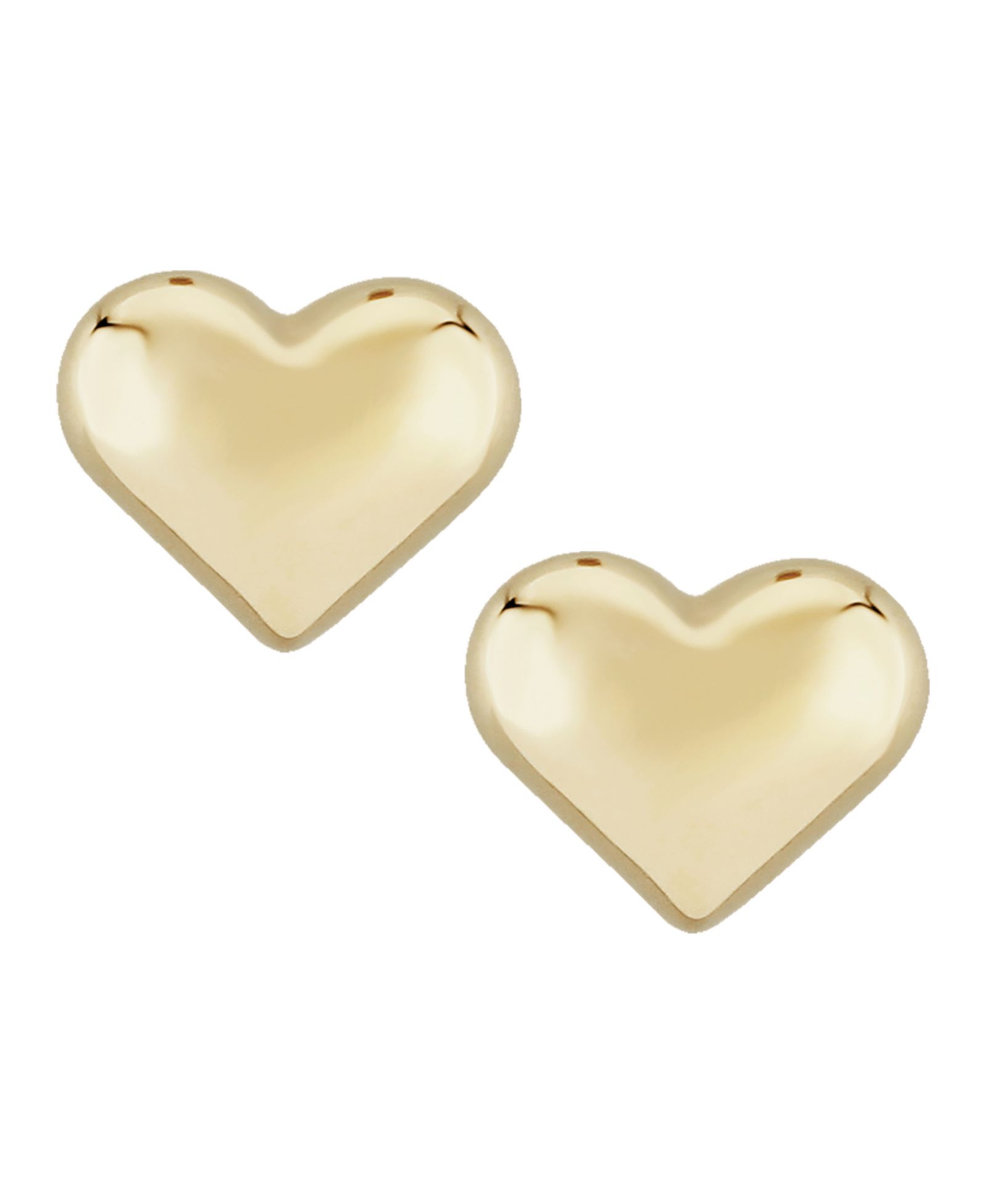Комплект серьг-гвоздик Macy's Puffed Heart в 14k Gold (10mm)