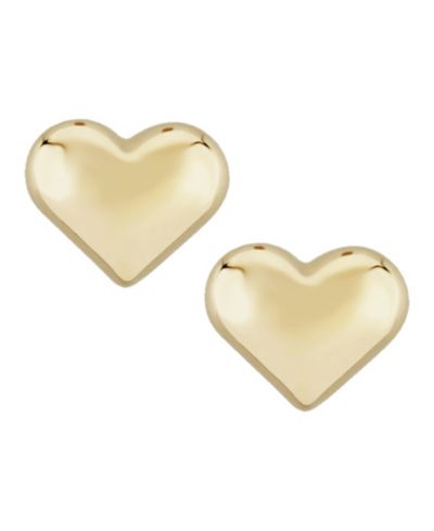 Комплект серьг-гвоздик Macy's Puffed Heart в 14k Gold (10mm)