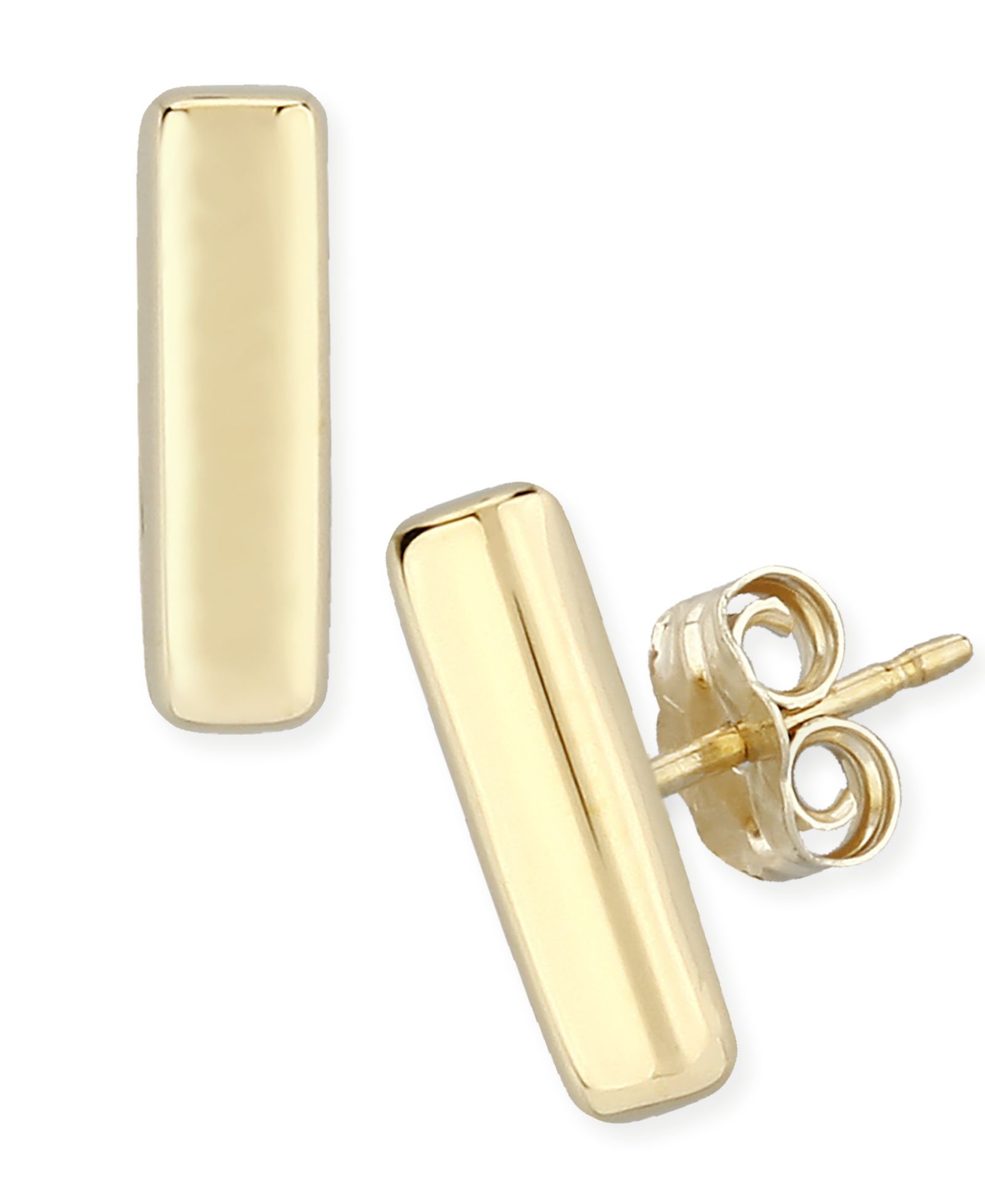 Серьги-гвоздики Bar в 14k Gold