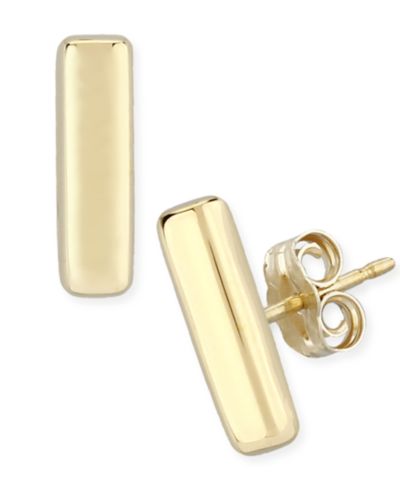 Серьги-гвоздики Bar в 14k Gold