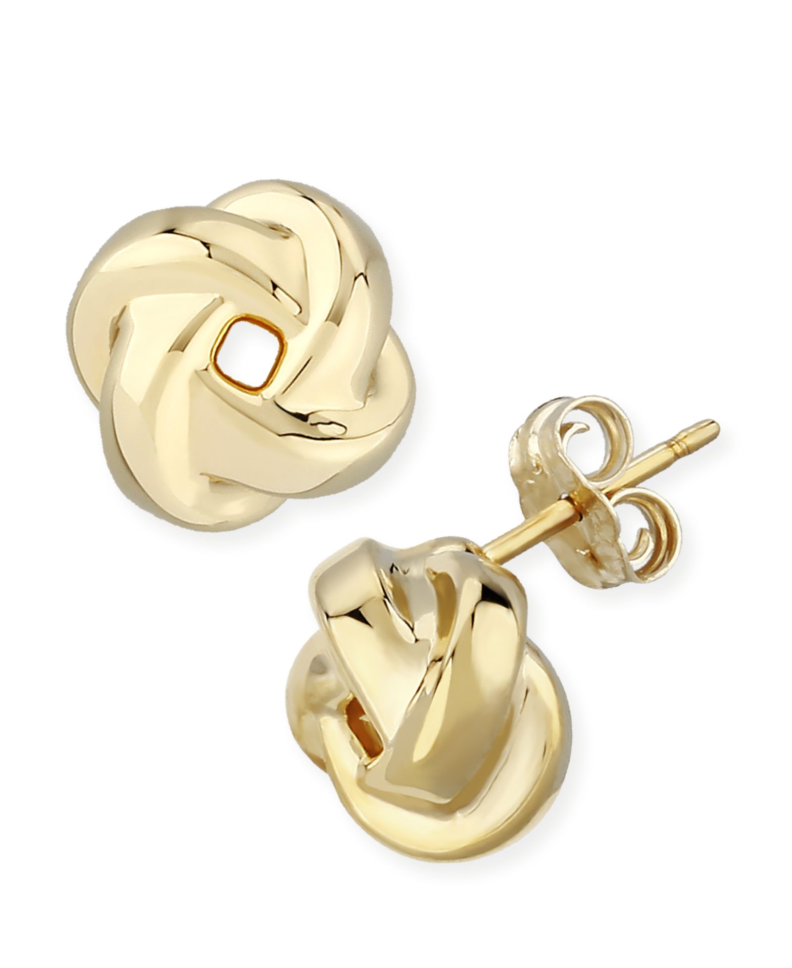 Набор серьги-гвоздики Love Knot в золоте 14k (8mm)