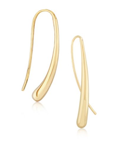 Серьги Fluid Teardrop в 14k белом или желтом золоте