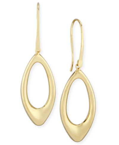Серьги-подвески Open Teardrop в 14k Gold