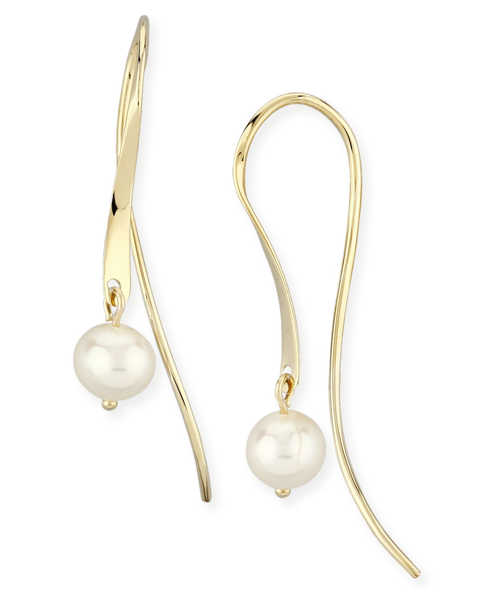 Macy's Cultured Freshwater Pearl (5mm) Love Knot Stud Earrings in 14k Gold