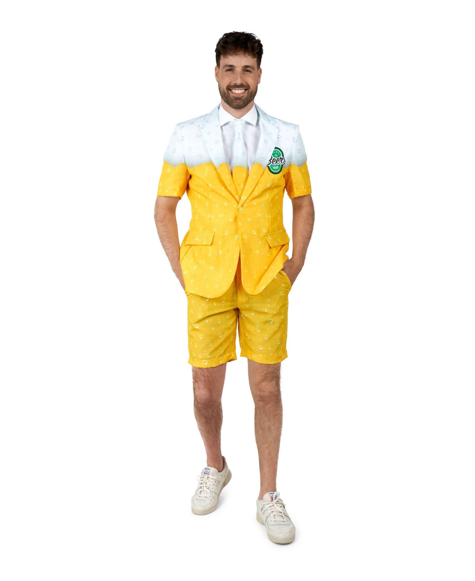 Suitmeister Men's Summer Suit - With Bottle Opener Tie - Yellow