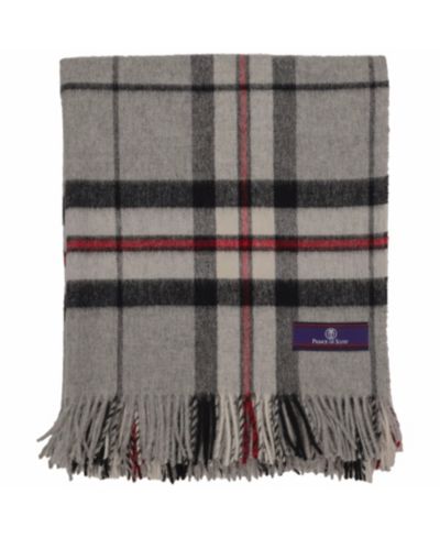 Prince of Scots Highland Tartan Tweed Merino Wool Throw, 55" x 72"