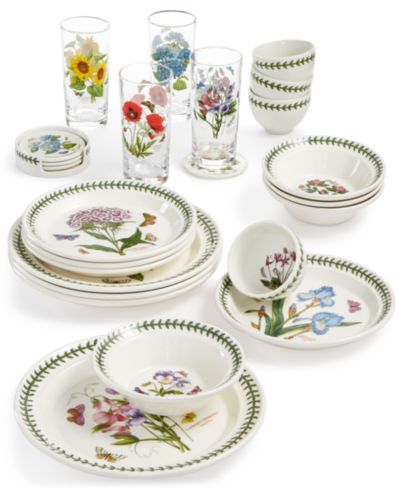 Portmeirion Botanic Garden 25 Piece Dinnerware Set, Service for 4