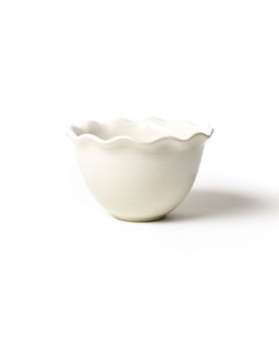 Coton Colors by Laura Johnson декоративная чаша Signature White с рюшами, 9"