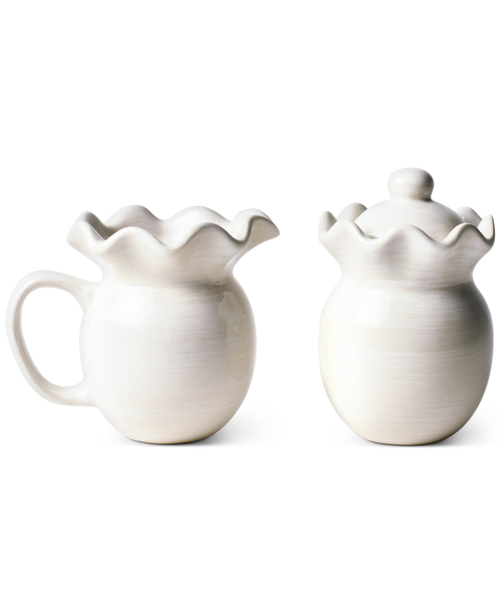Набор Coton Colors by Laura Johnson Signature White Ruffle Cream & Sugar