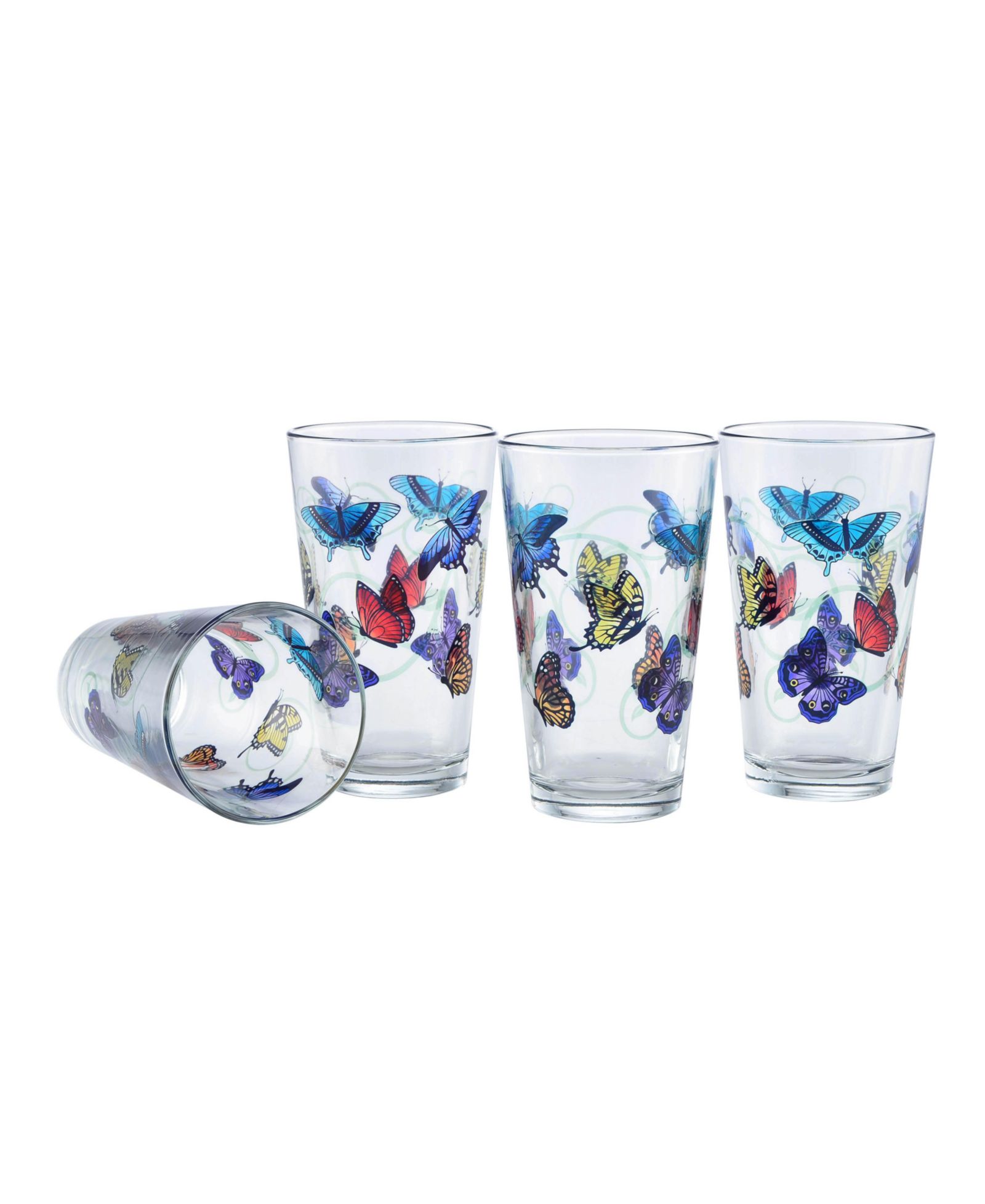 Culver набор стаканов для вина Butterflies 16-Ounce, 4 шт