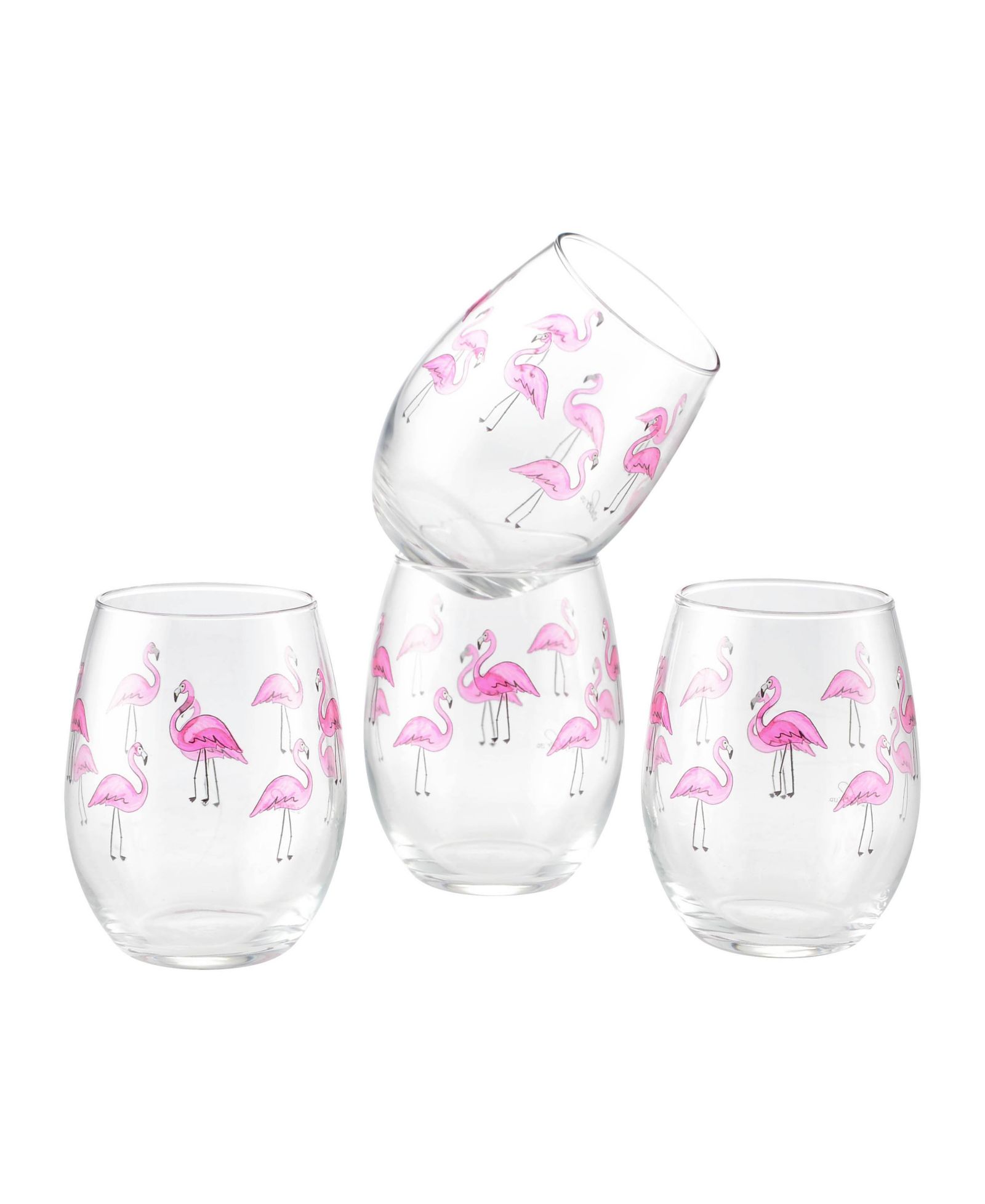 Набор бокалов для вина Culver Flamingos 15-Ounce