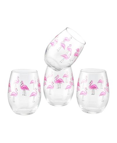Набор бокалов для вина Culver Flamingos 15-Ounce