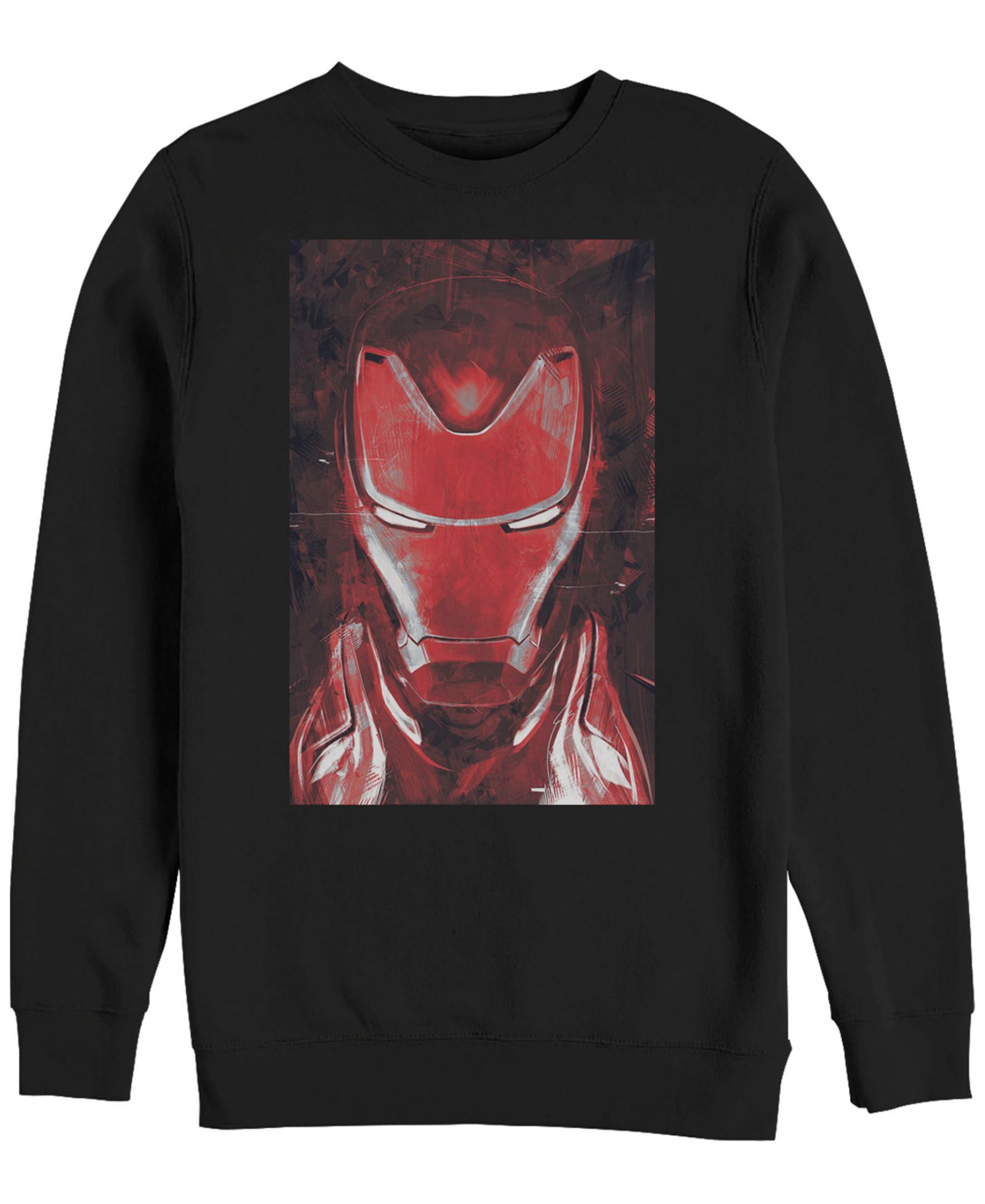 Marvel Men's Avengers Endgame Red Iron Man Poster, Crewneck Fleece