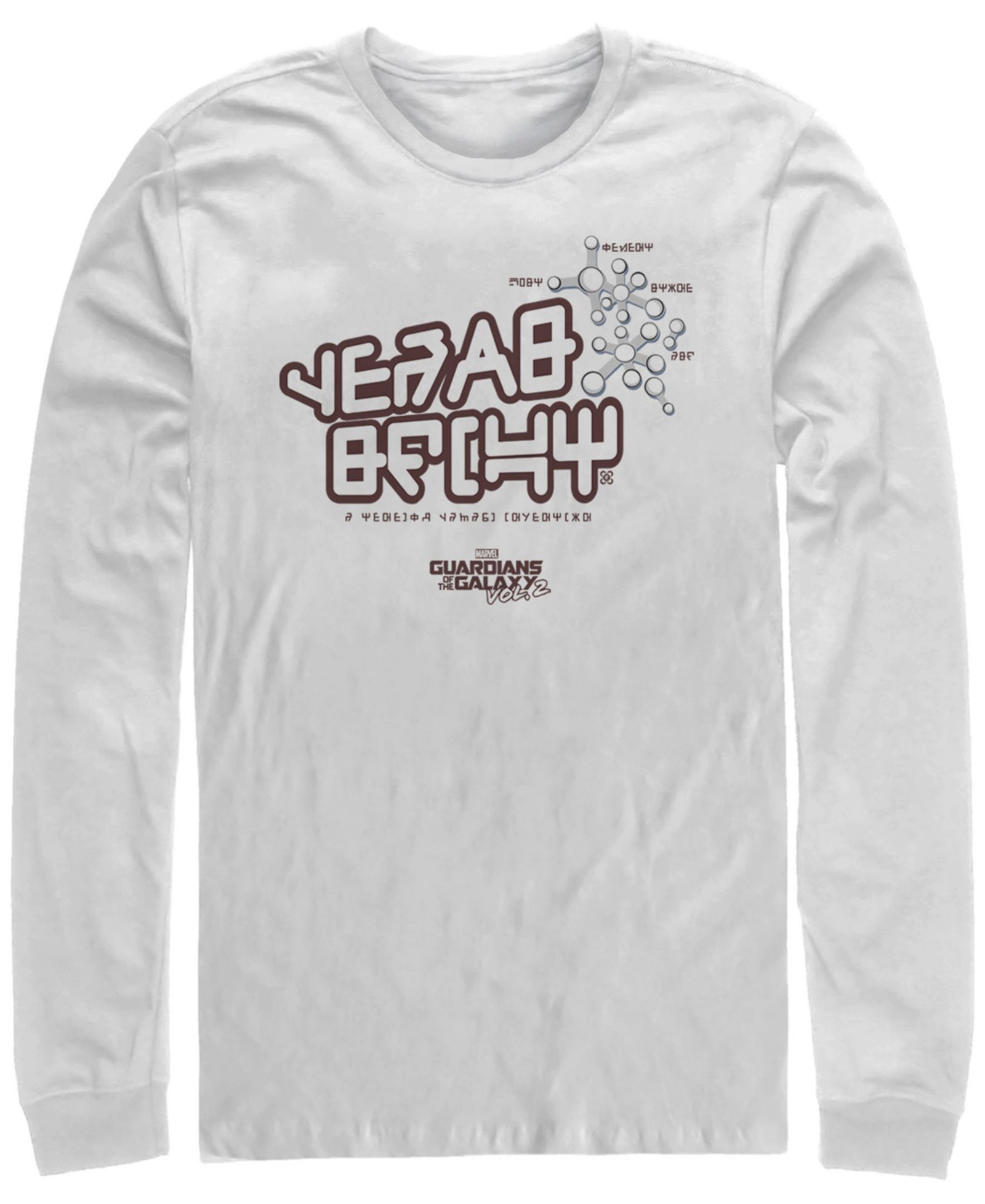 Мужская футболка Marvel Guardians of the Galaxy Star-Lords Kanji Text, Long Sleeve