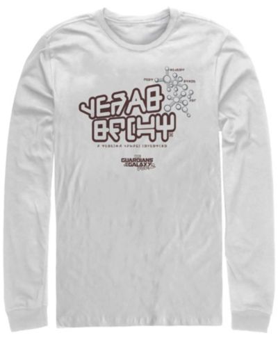 Мужская футболка Marvel Guardians of the Galaxy Star-Lords Kanji Text, Long Sleeve