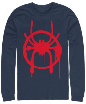 Мужская футболка Marvel Spider-Man Into the Spider-Verse Miles Morales Chest Logo с длинным рукавом
