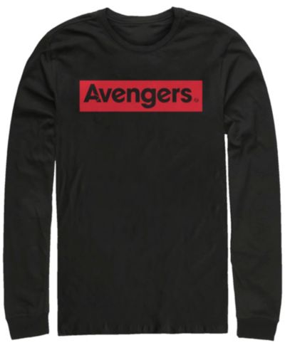 Мужская футболка Marvel Avengers Classic Logo, с длинным рукавом