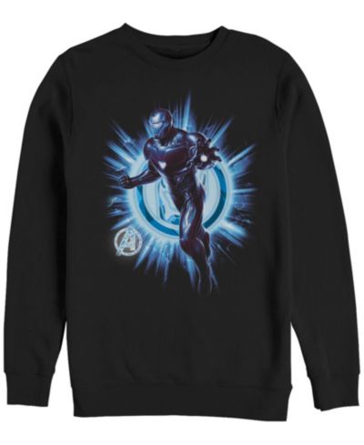 Marvel Мужской флисовый джемпер с логотипом Avengers Endgame Iron Man Lightning Burst