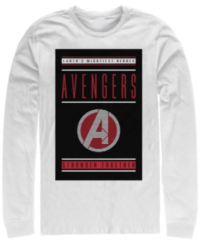 Marvel Мужская футболка Avengers Endgame Stronger Together с длинным рукавом