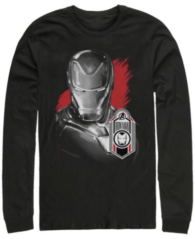 Мужская футболка Marvel Men's Avengers Endgame Iron Man Tag Logo, Long Sleeve