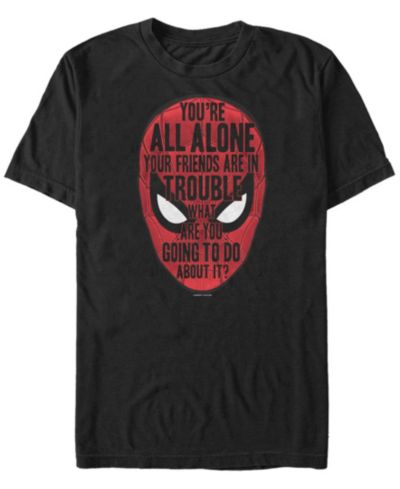 Футболка Marvel Men's Spider-Man Far From Home Big Face Quotes, с коротким рукавом