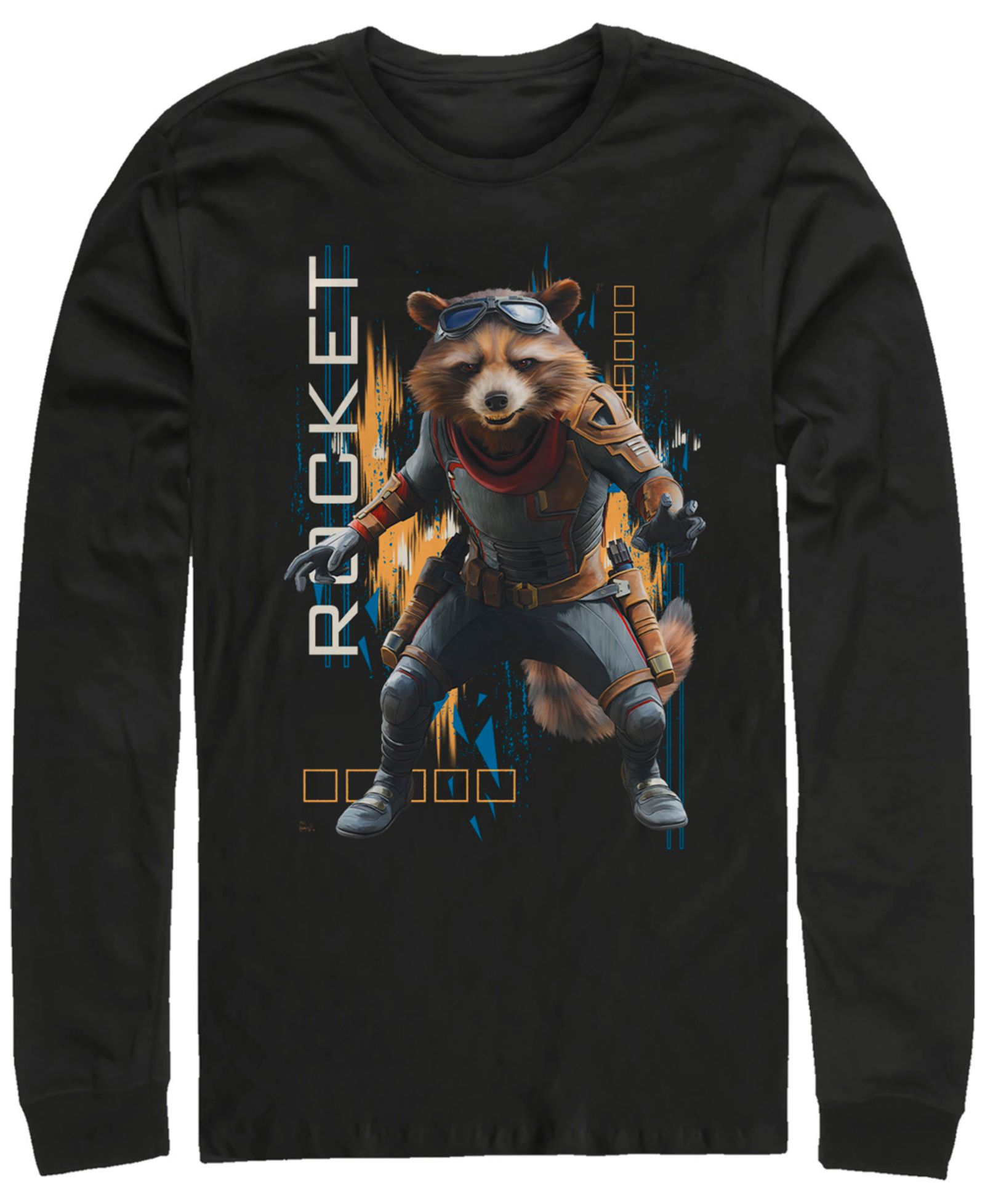 Fifth Sun Мужская футболка Marvel Avengers Endgame Rocket Action Pose, длинный рукав