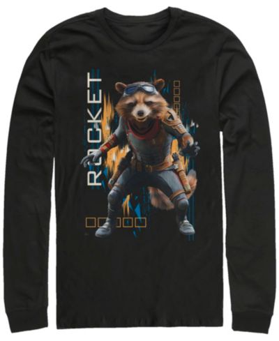 Fifth Sun Мужская футболка Marvel Avengers Endgame Rocket Action Pose, длинный рукав