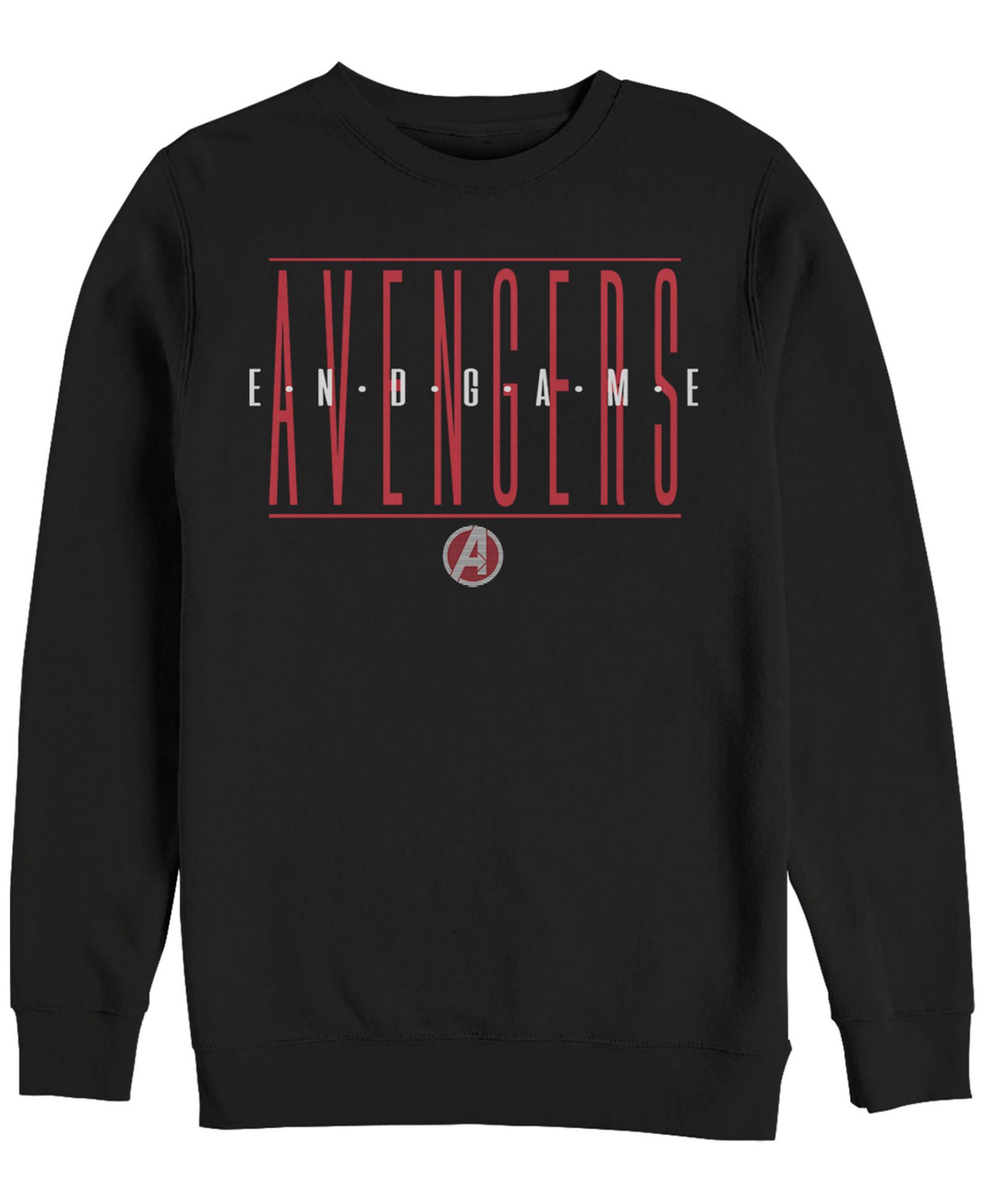 Мужское флисовое худи Marvel Avengers Endgame Text Logo Crewneck