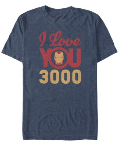Мужская футболка Fifth Sun Marvel Avengers Endgame Iron Man Face I Love You 3000, Short Sleeve