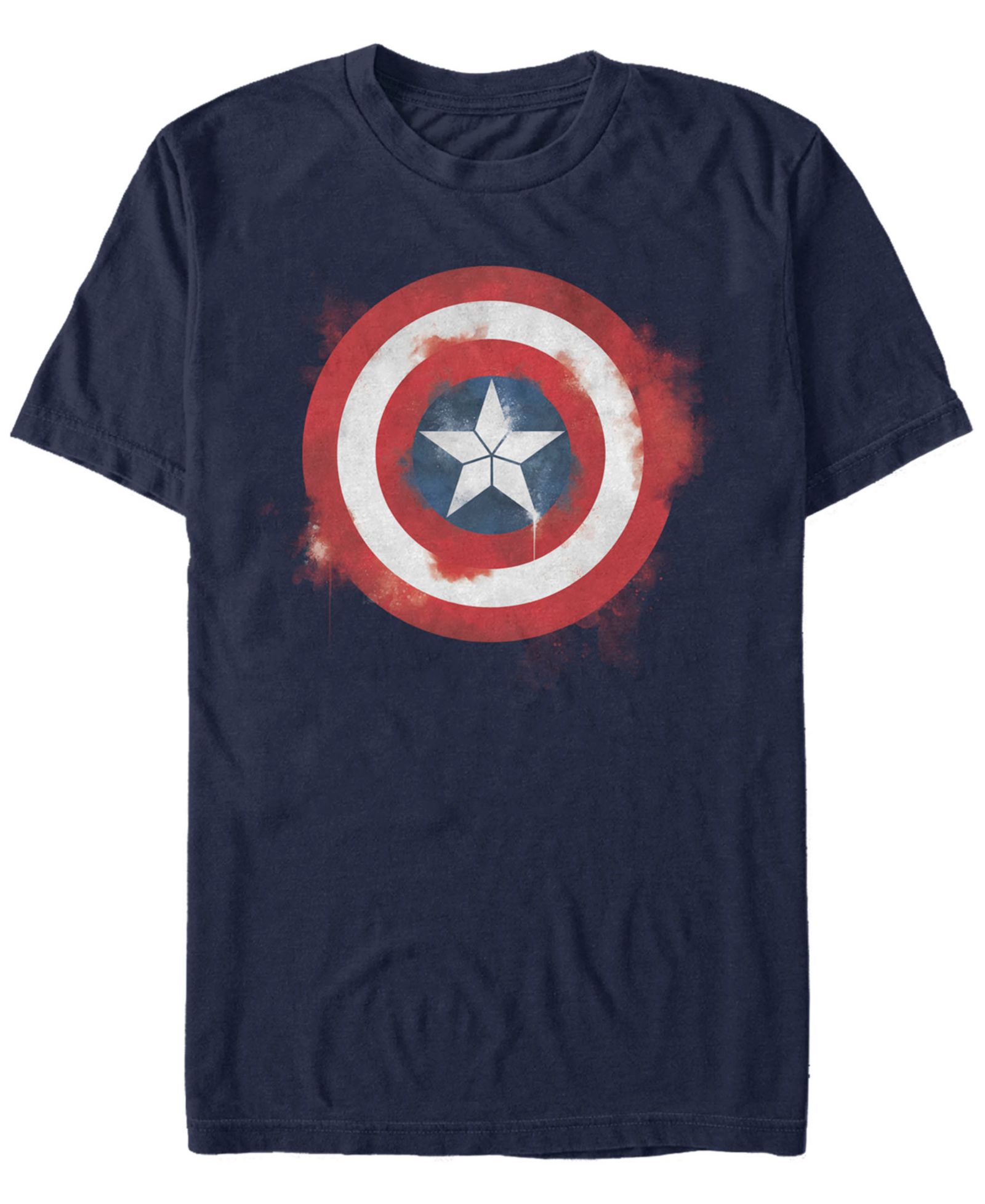 Футболка Marvel Men's Avengers Endgame Captain America Spray Paint Logo с коротким рукавом