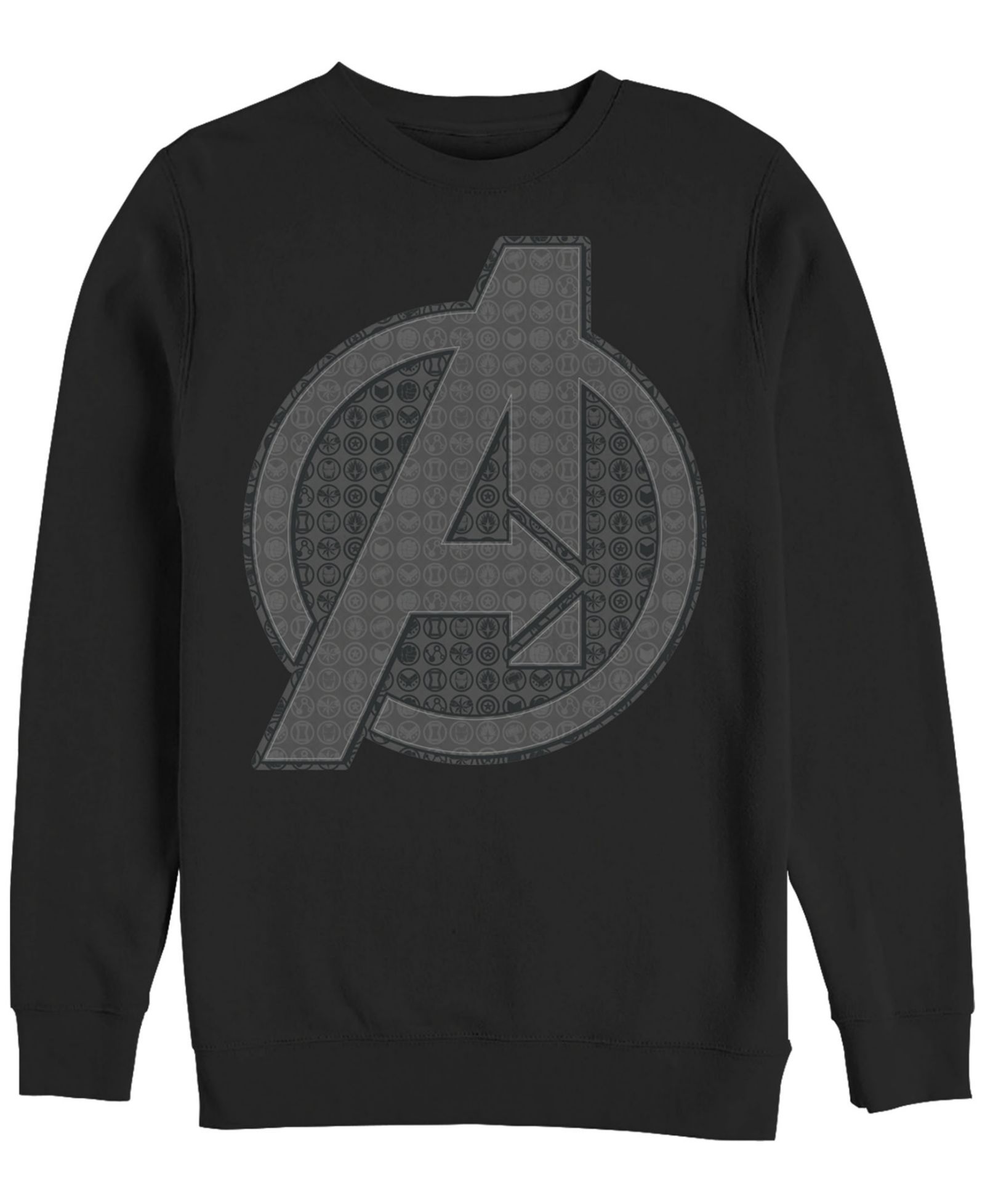 Мужское флисовое худи Marvel Avengers Endgame Grayscale Icons Logo