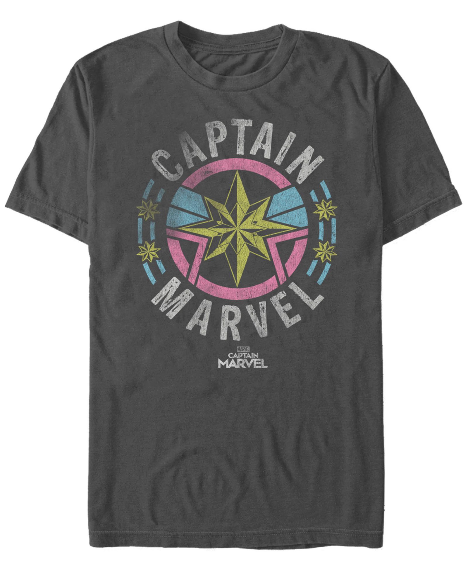 Мужская футболка Marvel Captain Marvel с логотипом на груди, короткий рукав