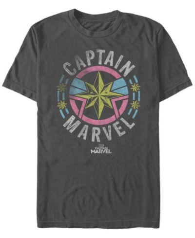 Мужская футболка Marvel Captain Marvel с логотипом на груди, короткий рукав