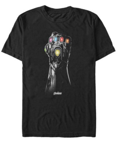 Мужская футболка Marvel Avengers Endgame Grayscale Gauntlet с коротким рукавом
