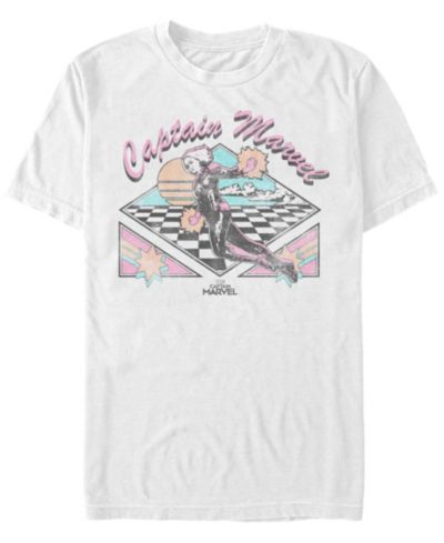 Мужская футболка Fifth Sun Marvel Captain Marvel Retro Checkered Comic, с коротким рукавом