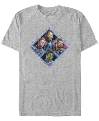 Мужская футболка Fifth Sun Marvel Avengers Endgame Hero Four Square с коротким рукавом