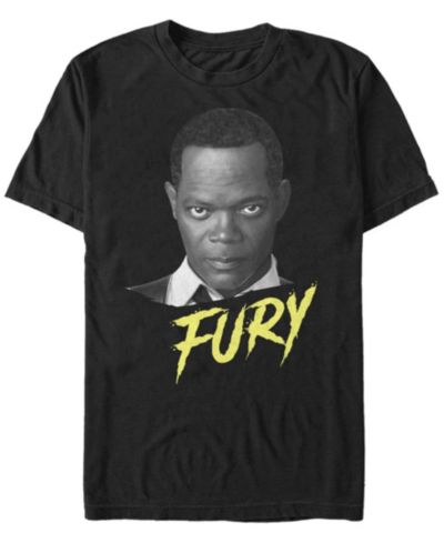 Мужская футболка Marvel Captain Marvel Nick Fury Big Face Portrait с коротким рукавом