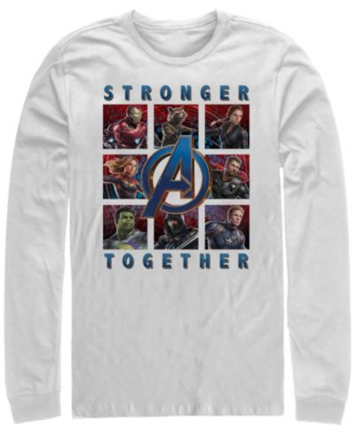Мужская футболка Marvel Avengers Endgame Stronger Together с длинным рукавом
