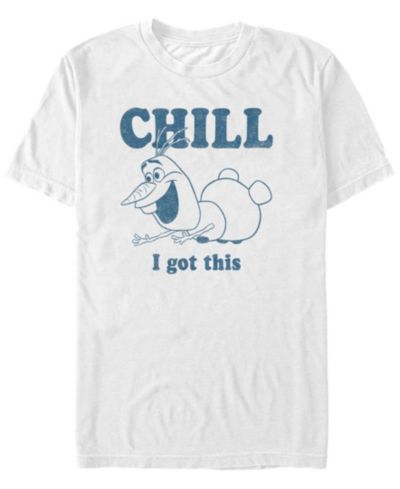 Мужская футболка Disney Men's Frozen Olaf Chill I Got this, с коротким рукавом